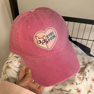 พร้อมส่ง📌SALE 🔖 sweet pink cap หมวกแก๊ปสีชมพู หมวกแฟชั่นเกาหลี