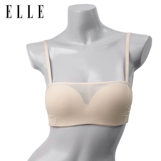 ELLE เสื้อบังทรงLH1750 ตัวสั้น เกาะอก เสริมโมล Push up ดันทรงหนา 2ซม. 1/2 คัพ สินค้าแบรนด์ดัง