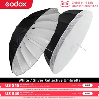 Godox 60 inch 150cm Black White or Silver Reflective Umbrella Studio Lighting Light Umbrella with Large Diffuser Cover