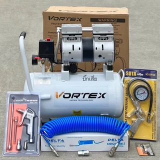 ปั้มลม30ลิตร ออยฟรี เสียงเงียบ ปั้มลมVortex แบรนด์ดัง+อุปกรณ์ใช้งาน เติมลมรถใหญ่รถเล็ก(รับประกัน1ปี)