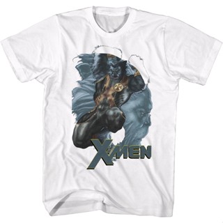 X-Men Beast Collage Marvel Comics T-Shirt เสื้อตราหานคู่ เสื้อยืดสวยๆ