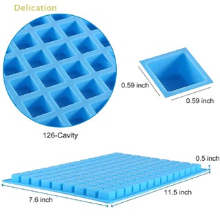 [Delication] แม่พิมพ์ซิลิโคน ทรงสี่เหลี่ยม 126 ช่อง สําหรับทําขนมช็อคโกแลต ลูกกวาด