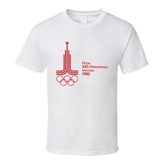 Moscow Olympics Logo 1980 T Shirt Mens White T-shirts