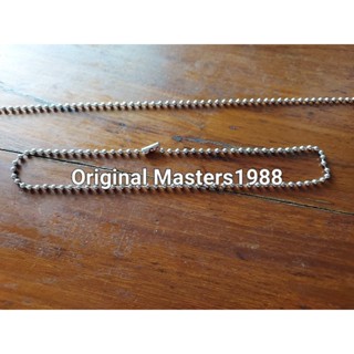 โซ่ไข่ปลาคล้องป้าย เหล็กชุบสีเงิน ความยาว 30 cm. by Original Masters1988