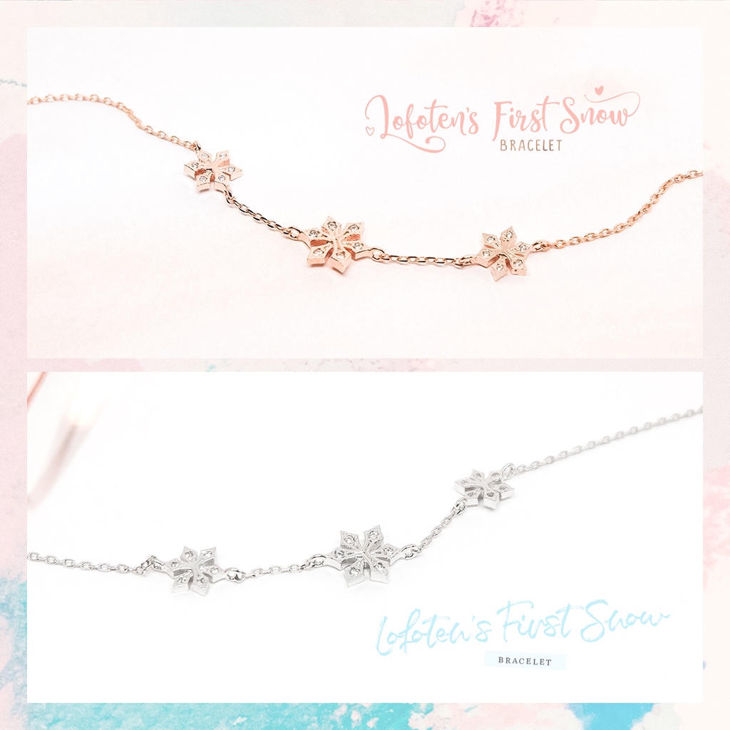 Fyne Fories Lofoten's First Snow Bracelet ♡ สร้อยข้อมือ snowflake แบบ modern minimal ♡ fynefories
