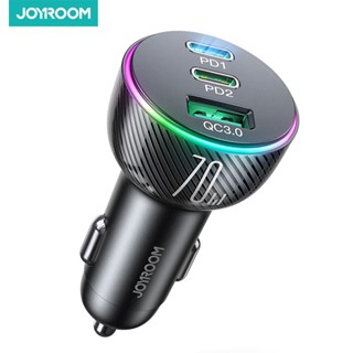 Joyroom อะแดปเตอร์ชาร์จในรถยนต์ USB C 70W PD 35W &amp; QC3.0 ชาร์จเร็วมาก สําหรับ iP14 13 12 11 8 Pro Max Plus iPad Pro