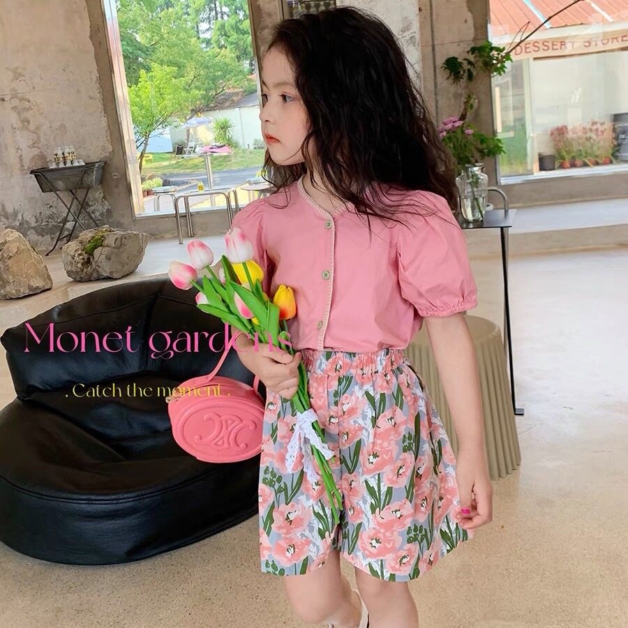PRETTY BABY พร้อมส่ง ชุดเซ็ทเด็กผู้หญิง เสื้อ+กางเกง สำหรับเด็กผู้หญิง(557)
