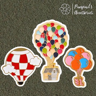 🇹🇭 พร้อมส่ง : 🎈 เข็มกลัดเซ็ทลูกโป่งและบอลลูนหลากสี | Colorful Balloon Enamel Brooch Pin Set.