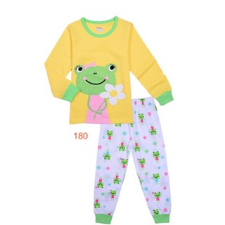 MAG-180-MAG ชุดนอนเด็กหญิง สีเหลือง ลายกบ Size-90 (1-2Y)