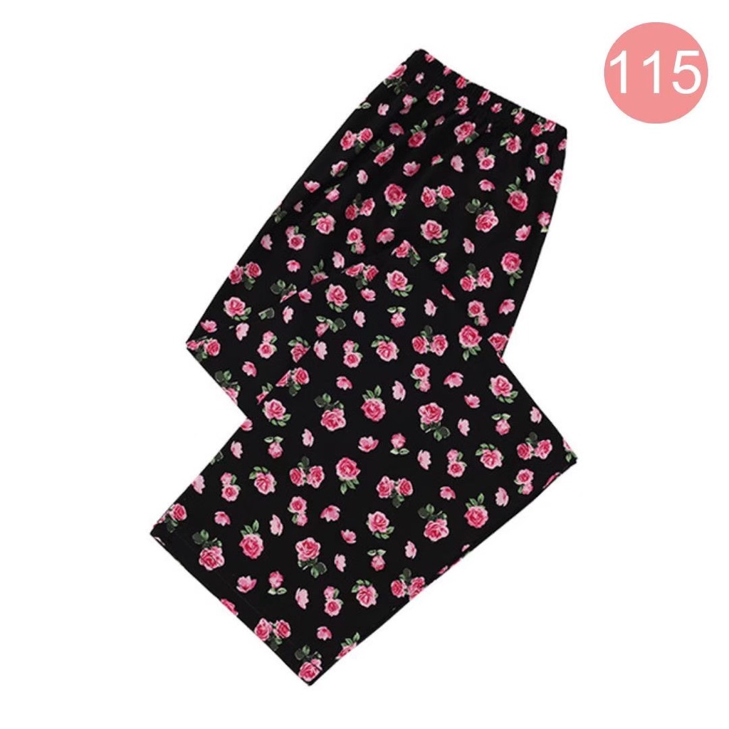 กางเกงขายาวผ้ายืดผ้าCotton เนื้อผ้านิ่ม (ลายที่115) merimeri_store