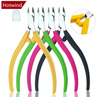 Hotwind กรรไกรตัดหนังกําพร้าเล็บ ด้ามจับซิลิโคน สําหรับทําเล็บมือ เล็บเท้า E3K9