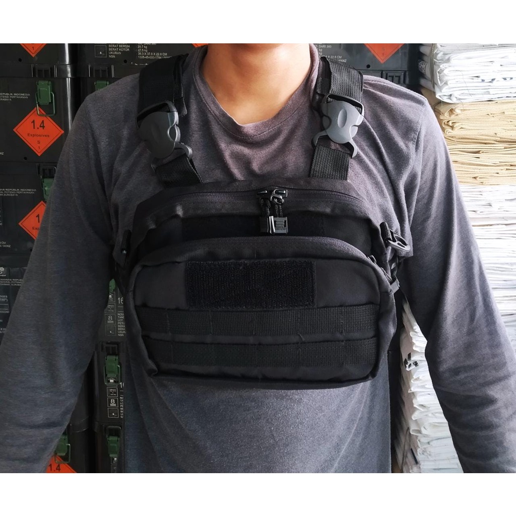 กระเป๋า CHEST ใหม่!! CHEST BAG RIG PREMIUM// MULTIFUNCTIONAL MOTORCYCLE BIKER CHEST BAG
