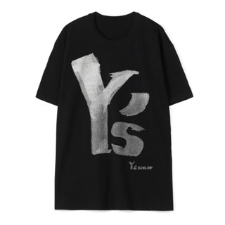 เสื้อยืดแขนสั้น คอกลม ทรงหลวม พิมพ์ลายตัวอักษร yohji yohji yamamoto แฟชั่นฤดูร้อน สําหรับผู้ชาย