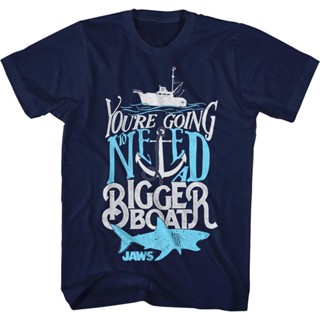 Bigger Boat Jaws T-Shirt เสื้อยืดแฟชั่น เสื้อเบลาส์ เสื้อแฟชั่นผญ