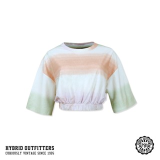 Hybrid T-shirt Women ไฮบริดเสื้อครอปผู้หญิง สีครีม(Cream)WB-211-CR
