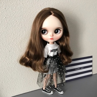 Blythe เสื้อยืดกระโปรงตุ๊กตา ob24 obitsu24 1/6BJD azone