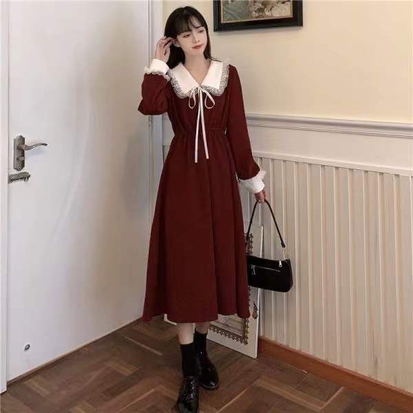 Lolita Dress Long Sleeve Women's Dress French Sister Christmas Dress #2