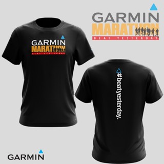 Garmin เสื้อยืดวิ่งมาราธอน กลางแจ้ง