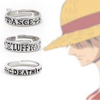 Wy แหวนฟาง ลายการ์ตูนอนิเมะ One Piece Luffy Trafalgar Law Fire Fist Ace Cos