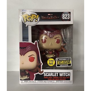 Funko Pop Scarlet Witch เรืองแสง Marvel WandaVision Exclusive 823 กล่องมีตำหนิเล็กน้อย