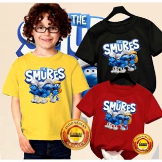 เสื้อยืด พิมพ์ลาย The SMURFS สําหรับเด็กผู้ชาย และเด็กผู้หญิง