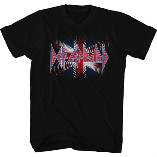 Sound Waves Def Leppard T-Shirt เสื้อครอปสายฝอ เสื้อแฟชั่นผญ