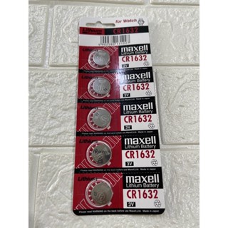 ถ่านกระดุม Maxell รุ่น CR1632 3V ของแท้100% (1 แผงมี 5 ก้อน)