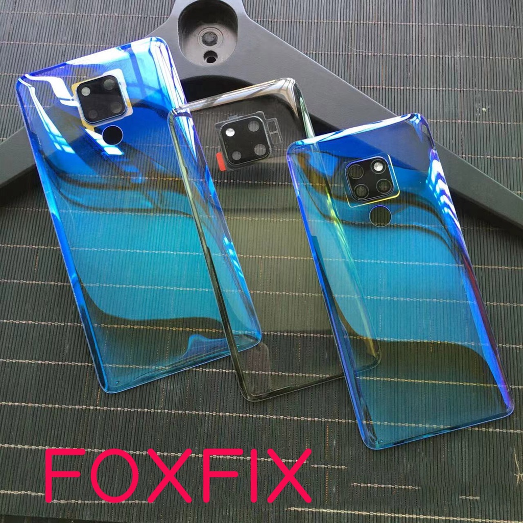 ฝาครอบด้านหลัง แบบกระจกใส พร้อมเลนส์กล้อง และสติกเกอร์กาว สําหรับ Huawei Mate 20 X 20 Pro 20X