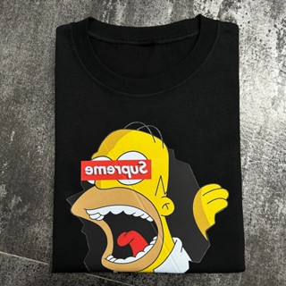 เสื้อยืด ผ้าฝ้าย พิมพ์ลาย Supreme Mr Sympson สําหรับผู้ชาย และผู้หญิง
