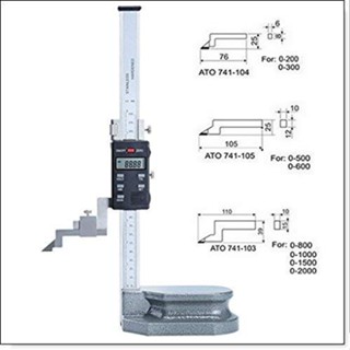 เครื่องวัดความสูงดิจิทัล ช่วงการวัด: 0-300 มม. ความละเอียด: 0.01 มม. ข้อผิดพลาดที่จํากัด: ± 0.04 มม.