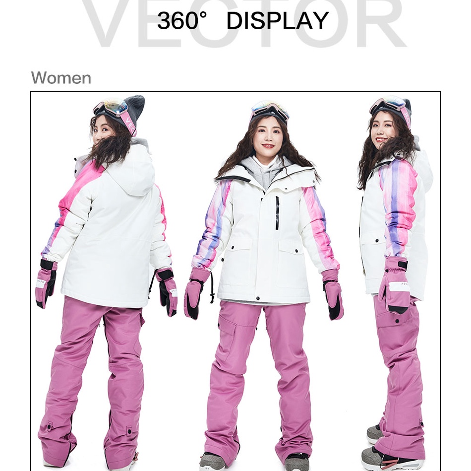 Extra Thick Men Women Ski Coat Jacket Pant Warm Windproof Waterproof Winter Outdoor Sports Snowboard Skiing Fashion Clot #4