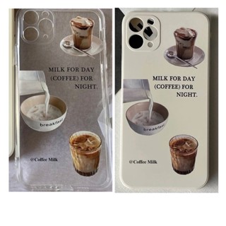 เคสไอโฟนกาแฟนม Coffee Milk ใส/ครีม i7-14promax (Case iphone) เคสมือถือ เคสมินิมอล เคสเกาหลี เคสใส เคสครีม เคสกาแฟ เคสฮิต