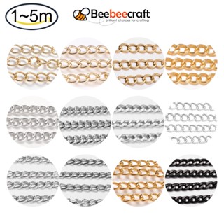 Beebeecraft โซ่เกลียวอลูมิเนียม 1-5 เมตร สําหรับทําเครื่องประดับ สร้อยคอ สร้อยข้อมือ DIY