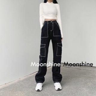 Moon  กางเกงขายาว กางเกงเอวสูง ย้อนยุค 2022 NEW Stylish ทันสมัย Comfortable Unique MO22129 36Z230909