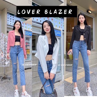 Blazer เสื้อสูท ครอป กระดุมหน้า2เม็ด แต่งกระดุมปลายแขน6เม็ด