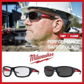 Milwaukee แว่นตาเซฟตี้นิรภัย เลนส์ใส/ดำ Performance Safety Glasses (48-73-2020/2025)