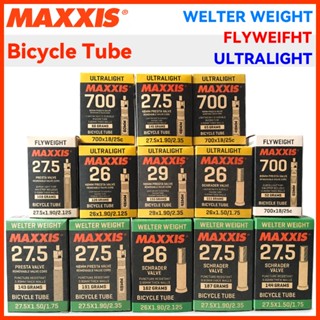 Maxxis ยางในรถจักรยาน น้ําหนักเบาพิเศษ 650 750 26 27.5 29 SV PV 0.6 0.8 มม.