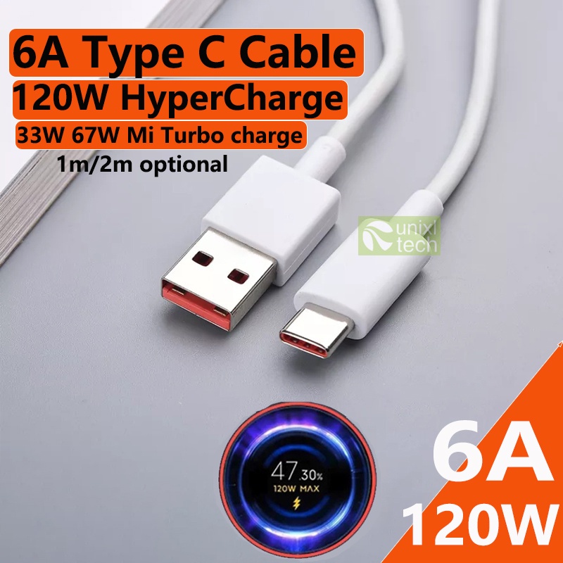 สายชาร์จเทอร์โบ USB Type C ชาร์จเร็ว สําหรับ Xiaomi 67W 120W Mi 13 12 11 Poco F5 F4 F3 GT