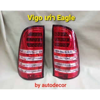 ไฟท้ายตกแต่ง ไฟท้าย led สีขาวแดง HILUX VIGO วีโก้ ปี 2005 2006 2007 2008 2009 2010