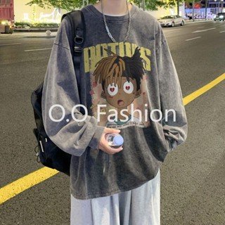 O.O fashion  O.O Fashion เสื้อแขนยาว 2022 เสื้อกันหนาวผู้ชาย กาหลี แฟชั่น หลวม สวยงาม ทันสมัย ทันสมัย ins EF22102806-9 37Z230910