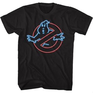 Neon Logo Real Ghostbusters T-Shirt เสื้อยืดไม่ต้องรีด เสื้อยืดแฟชั่น