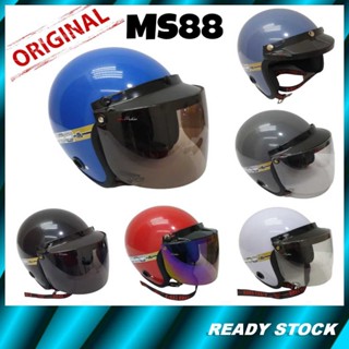 หมวกกันน็อค MS88 Topi MS88 Dgn Tali Merah MS88 Helmet MS88 พร้อมเข็มขัดสีแดง MS88