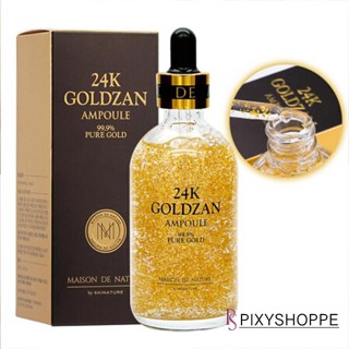 เซรั่มทองคำ 24K Goldzan Ampoule 99.9% Pure Gold by Skinature 100ml  เซรั่มใยไหมทองคำ เซรั่มหน้าใส ลดฝ้า กระ จุดด่างดำ