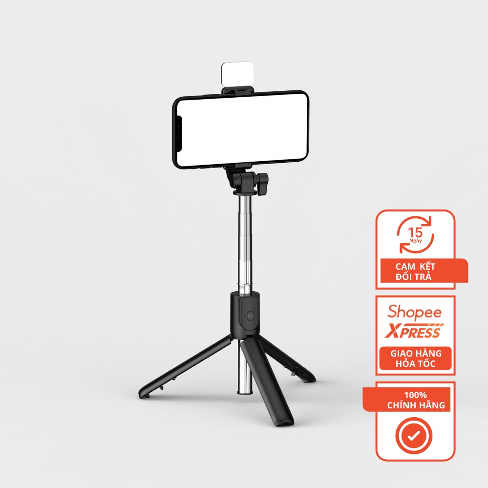 ไม้เซลฟี่ H1S แบบพกพา ขาตั้งถ่ายทอดสด ขาตั้งกล้องออลอินวัน