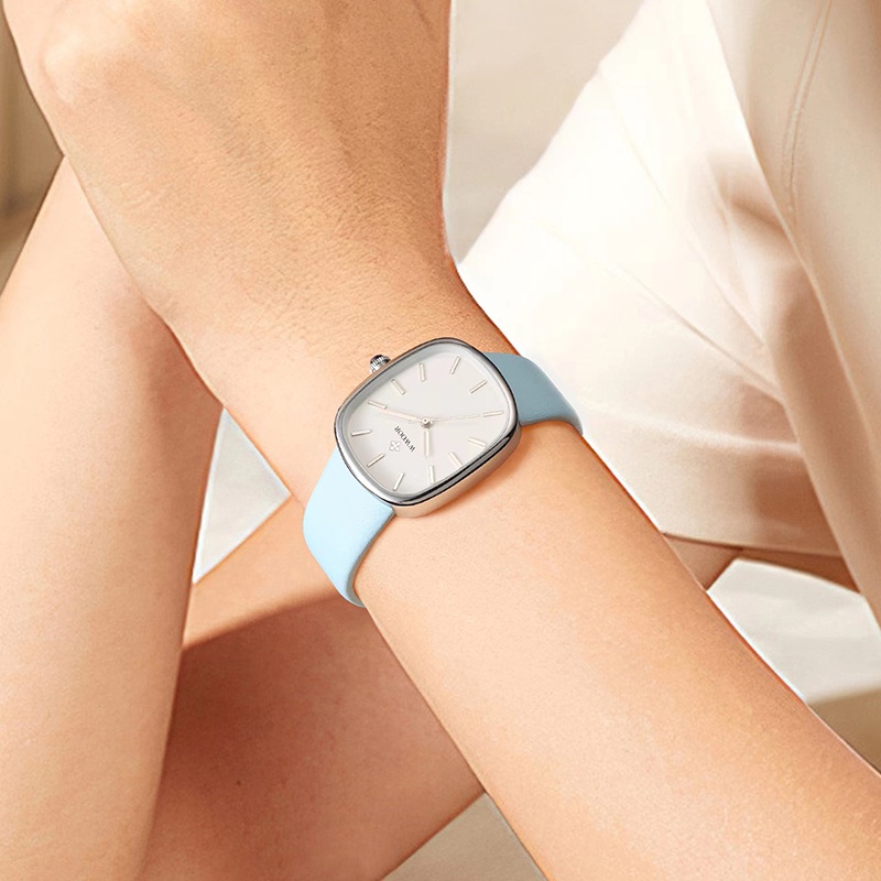 WWOOR   นาฬิกาข้อมือควอตซ์แฟชั่น สายหนัง กันน้ํา หรูหรา สําหรับสตรี -8881