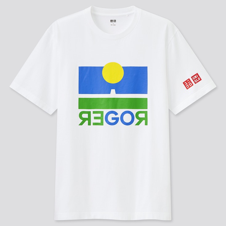 เสื้อยืดแขนสั้น พิมพ์ลายเทนนิส Federer Uniqlo RF สําหรับผู้ชาย และผู้หญิง