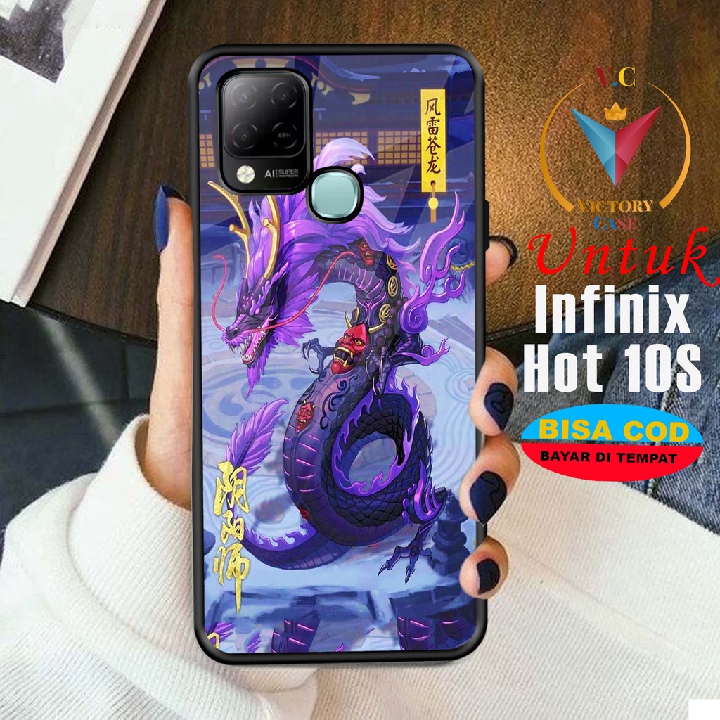 HP Glossy Softcase เคสโทรศัพท์สําหรับ INFINIX HOT 10S NAGA ซิลิโคนแก้วพรีเมี่ยมเคสโทรศัพท์