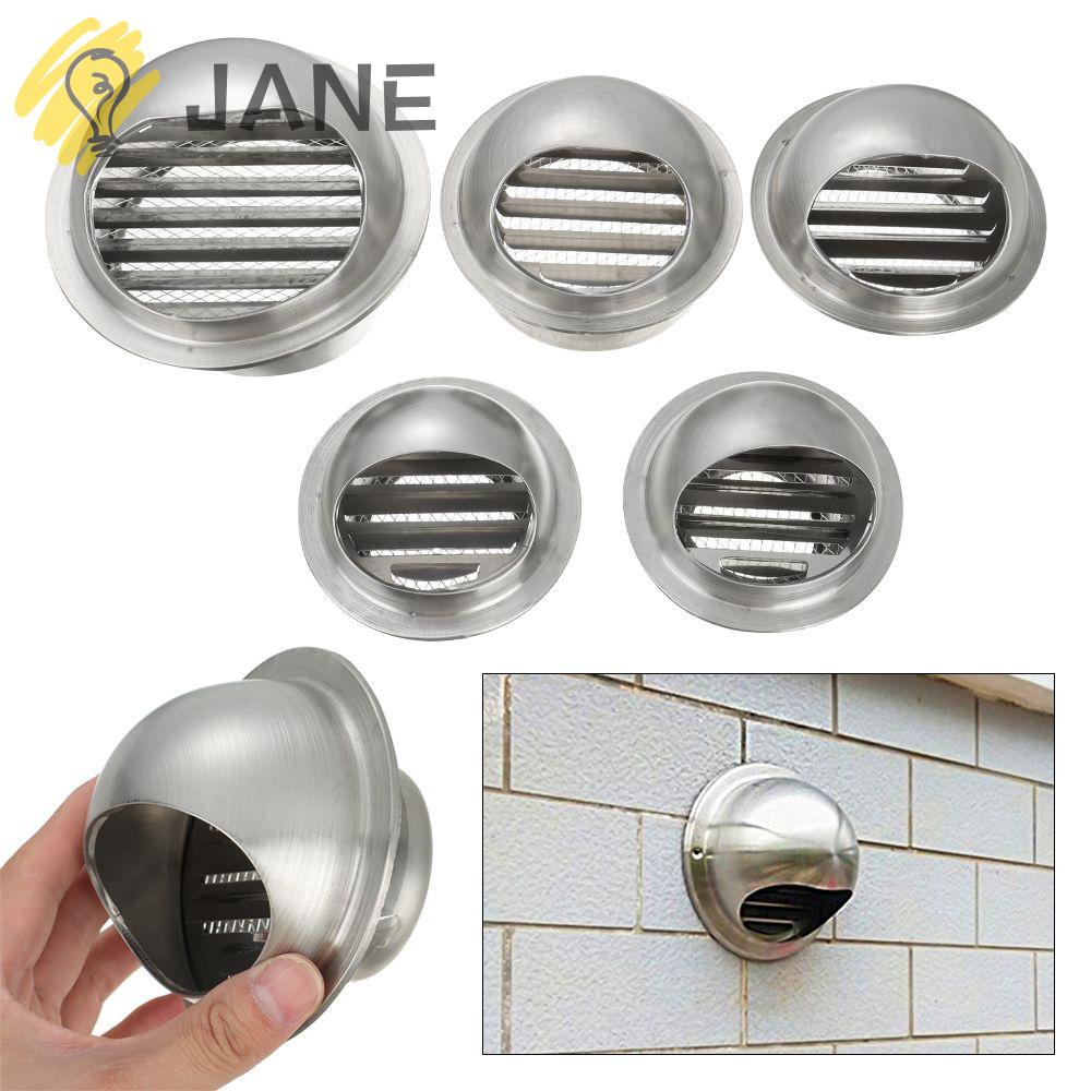 Janegoodsvi ผนังภายนอก Air Vent การไหลเวียนของอากาศขนาดต่างๆทนทานรอบท่อระบายอากาศ Grilles