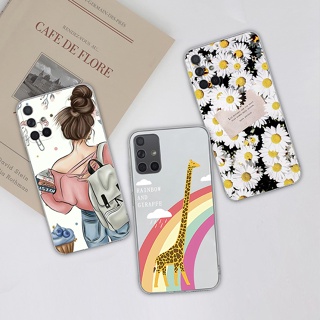 เคสโทรศัพท์ ซิลิโคนนิ่ม TPU ลายยีราฟ ดอกเดซี่ สําหรับ Samsung Galaxy A71 5G SM-A716F A 71 5G GalaxyA71