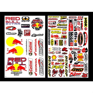 RedBull Team HRC Mobil1 สติ๊กเกอร์แต่งรถ มอเตอร์ไซค์ รถซิ่ง บิ๊กไบค์ รถยนต์ สติ๊กเกอร์ติดกระจกแต่งรถยนต์ รถกระบะ